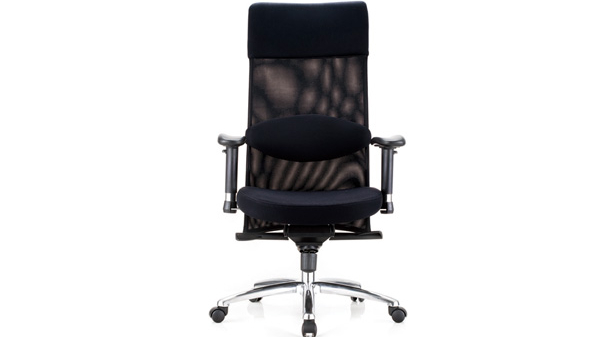 黑色升降調節高度網布電腦椅子帶輪子扶手轉椅