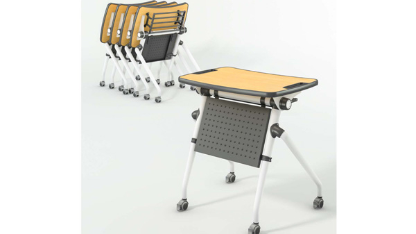 簡易可移動鋼架折疊會議桌培訓桌課桌